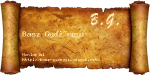 Basz Gyöngyi névjegykártya